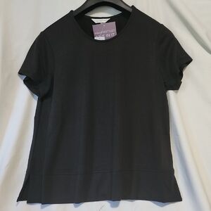 Christopher & Banks Black Short Sleeve Top